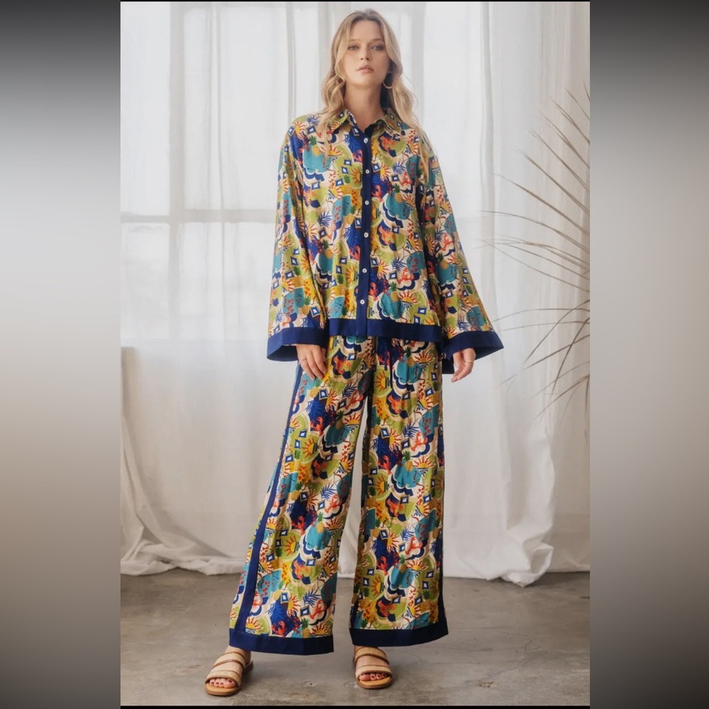 Floral Multicolor Button-Down Shirt